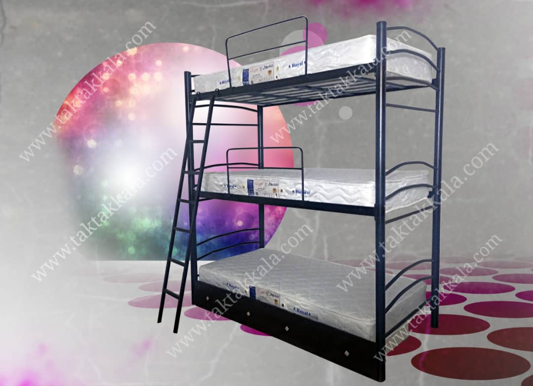 تخت خواب سه طبقه مدل شادی